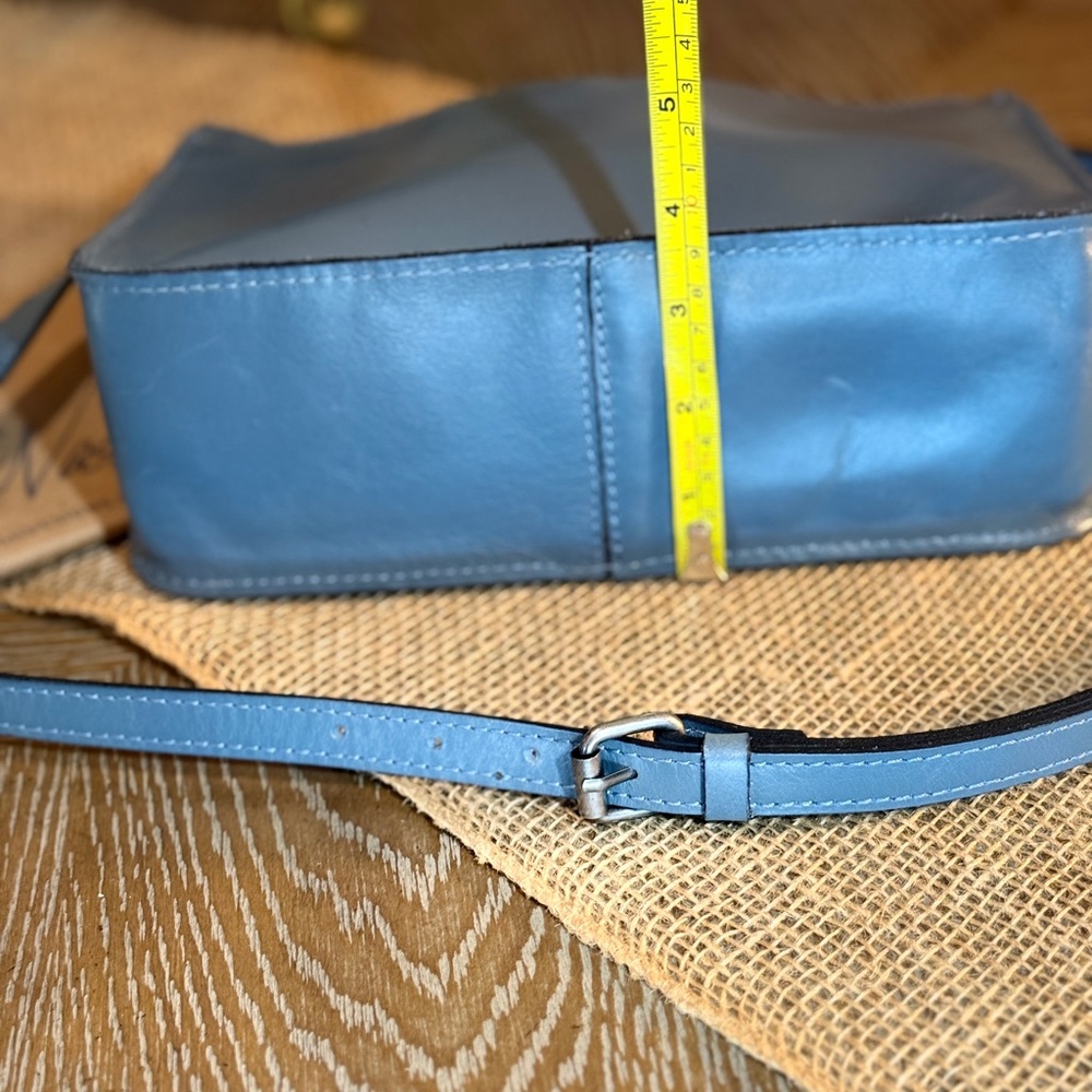 Patricia Nash Nazaire Blue Leather Top Zip Crossbody Bag - Picture 9 of 16